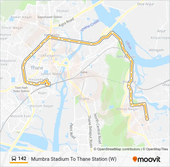 142 Route: Schedules, Stops & Maps - Thane Station (W) (Updated)
