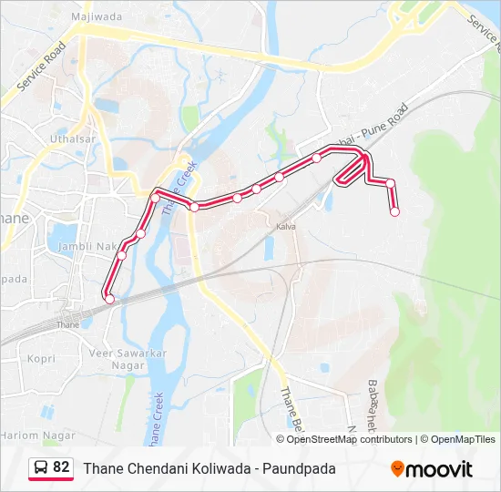 82 Route: Schedules, Stops & Maps - Thane Chendani Koliwada (Updated)
