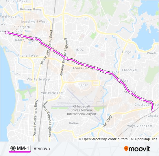 MM-1 metro Line Map