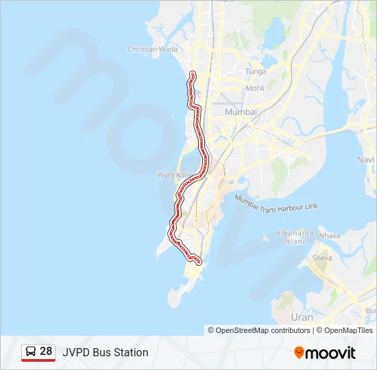 28 Bus Line Map