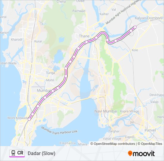 CR train Line Map