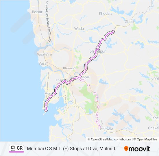 CR Train Line Map