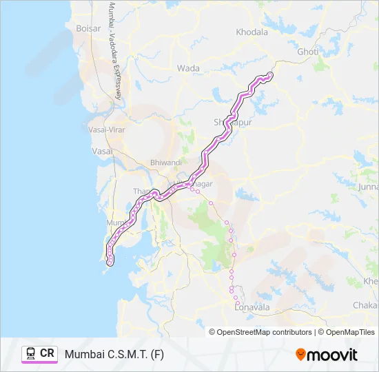 CR Train Line Map