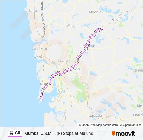 CR Train Line Map