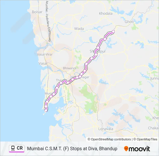 CR Train Line Map