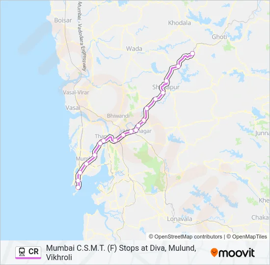 CR Train Line Map