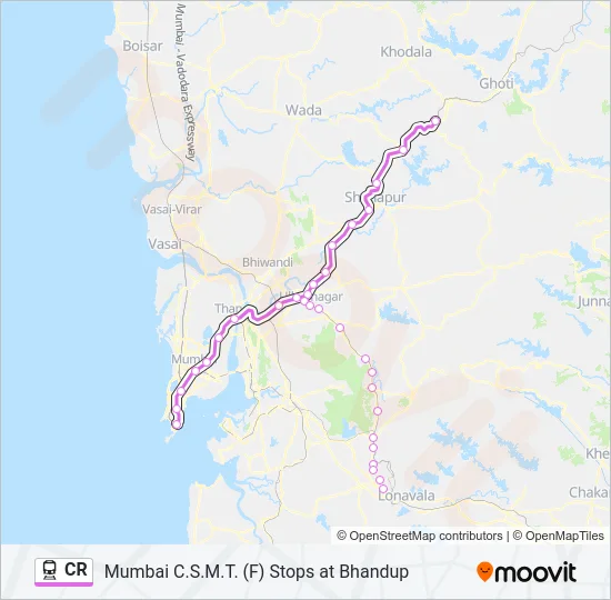 CR Train Line Map