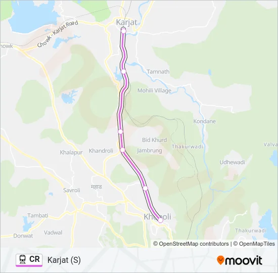 CR Train Line Map