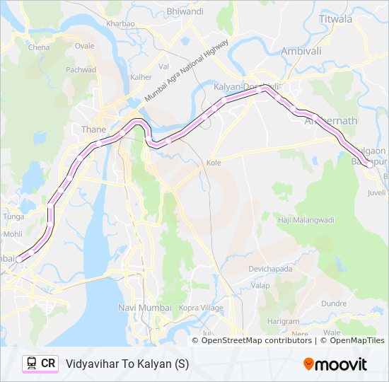 CR train Line Map