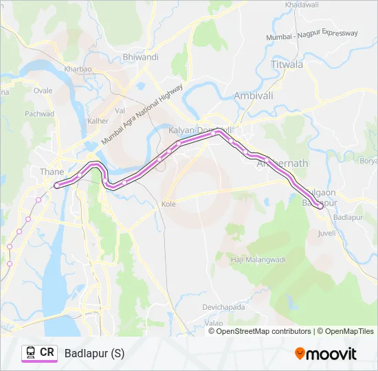 CR Train Line Map