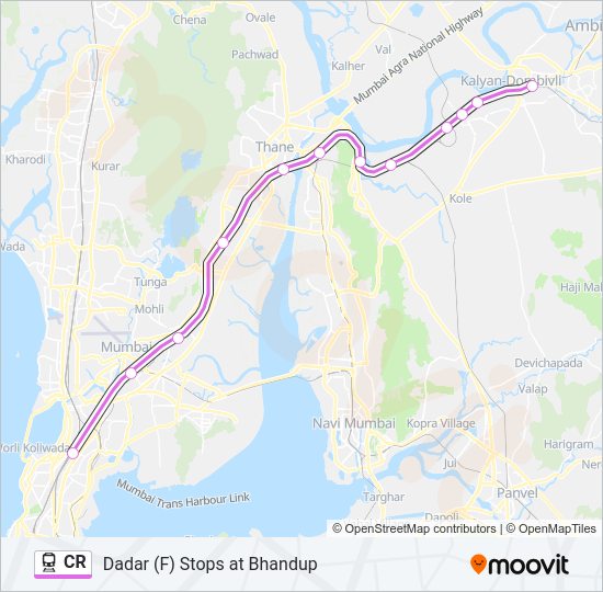 CR Train Line Map