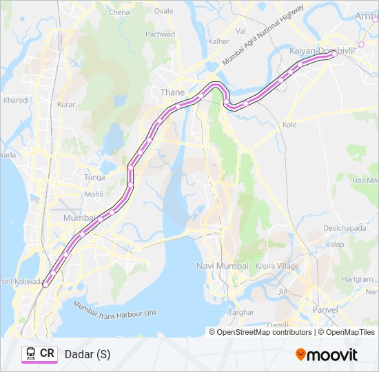 CR train Line Map