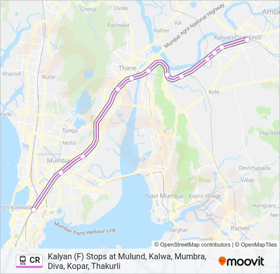 CR Train Line Map