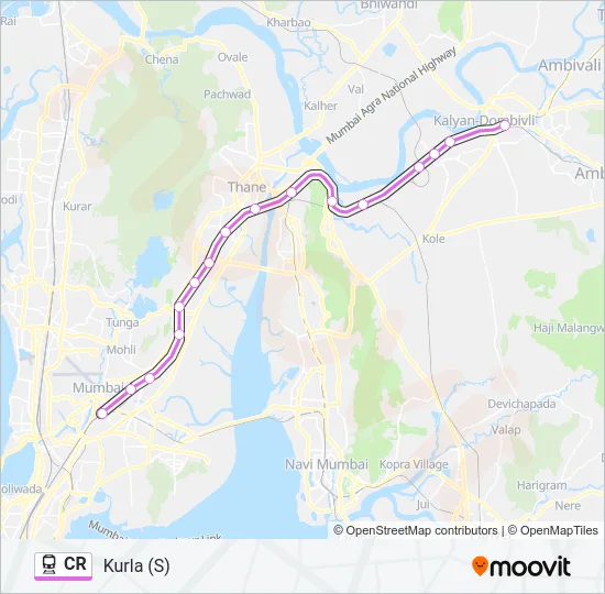 CR Train Line Map