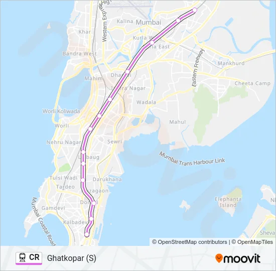 CR Train Line Map