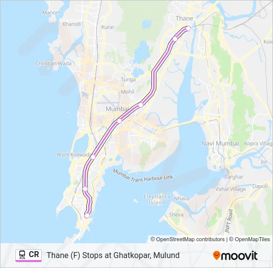 CR Train Line Map
