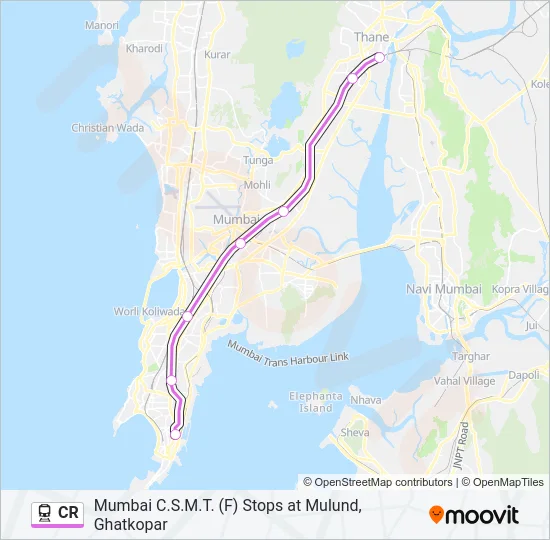 CR Train Line Map