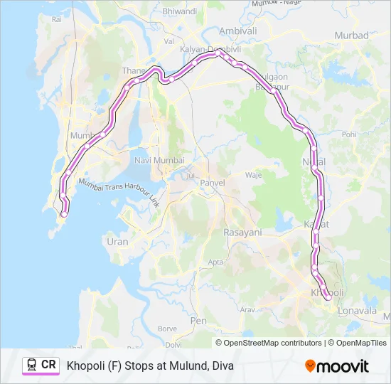 CR Train Line Map
