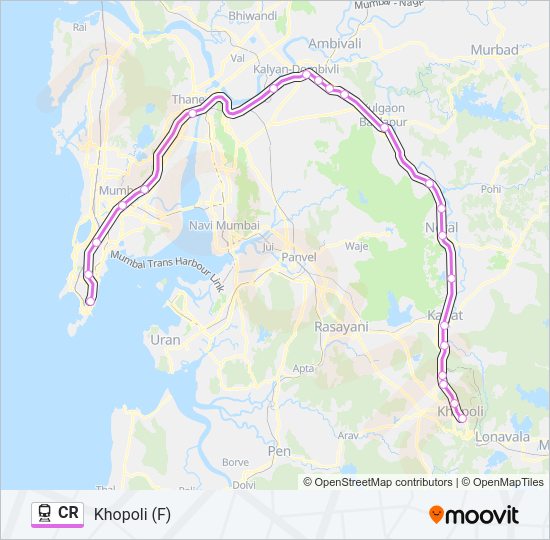 CR Train Line Map