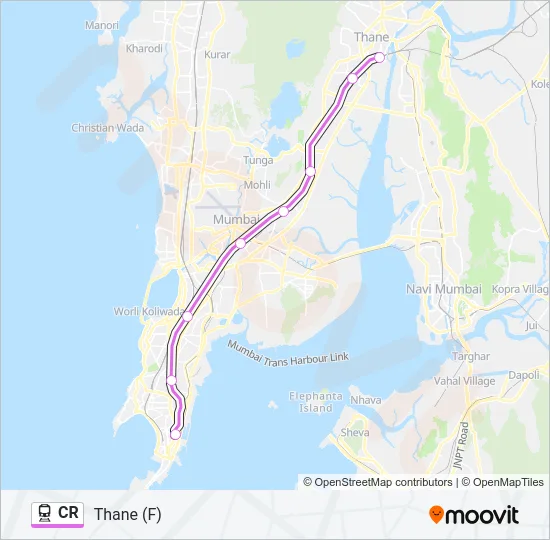 CR Train Line Map