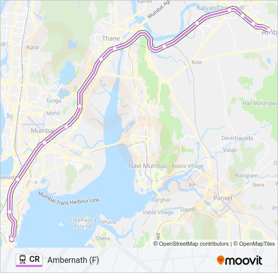 CR Train Line Map