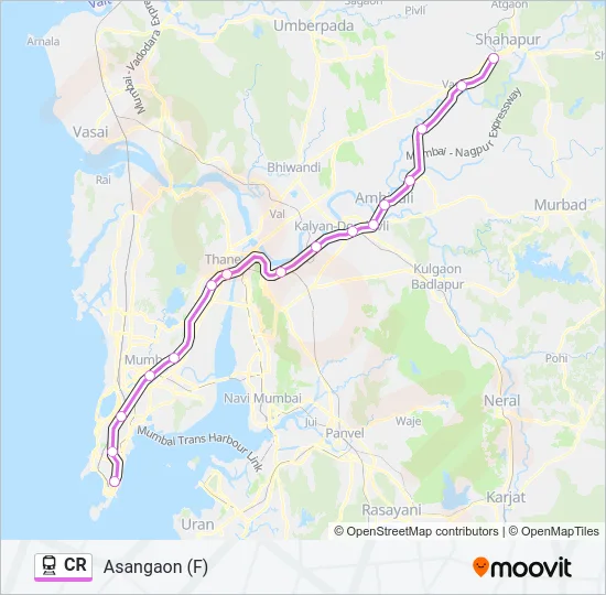CR Train Line Map