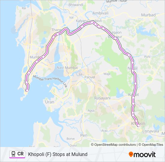 CR Train Line Map