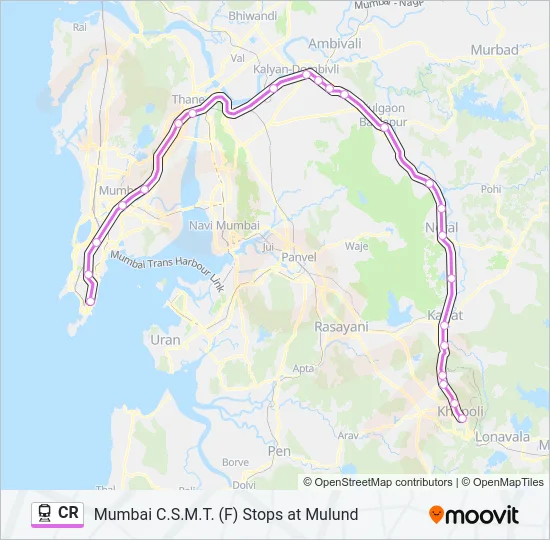 CR Train Line Map