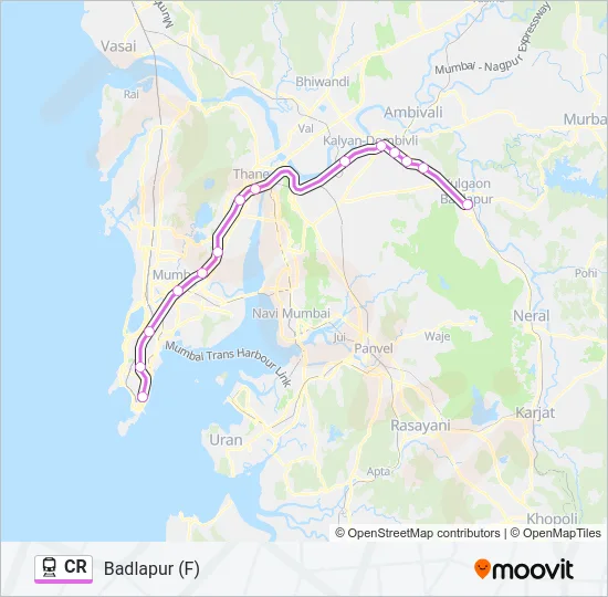 CR Train Line Map