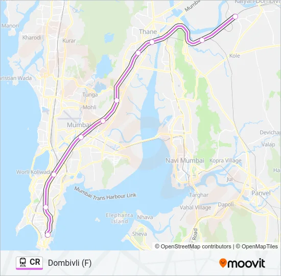 CR Train Line Map