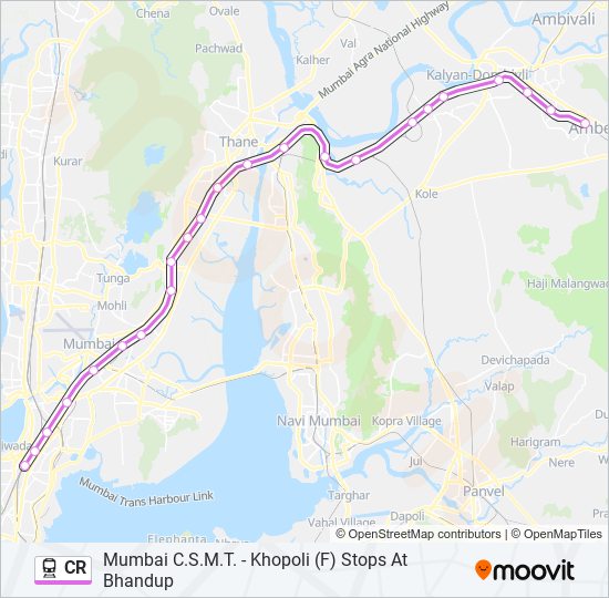 CR train Line Map