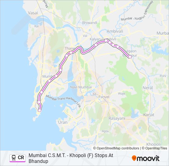 CR train Line Map