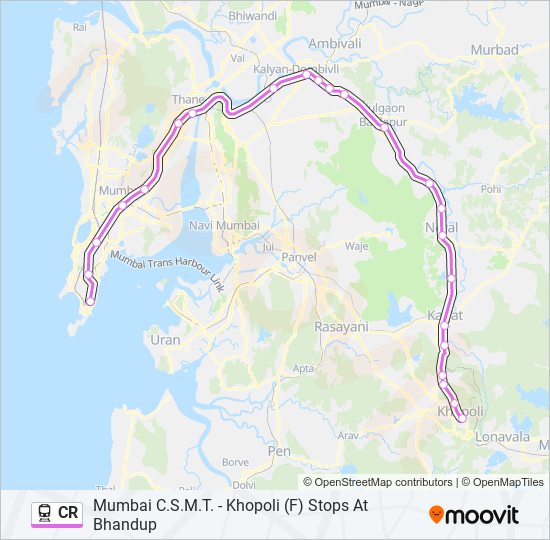 CR train Line Map