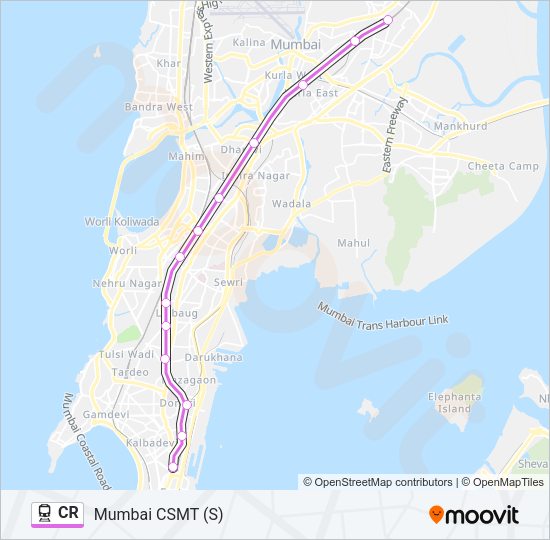 CR Train Line Map