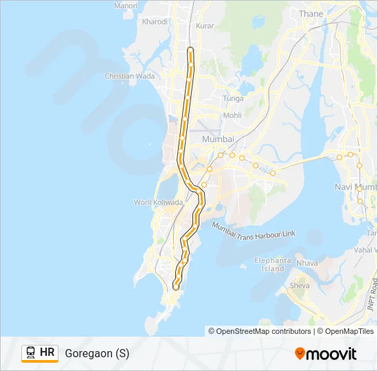 HR Train Line Map