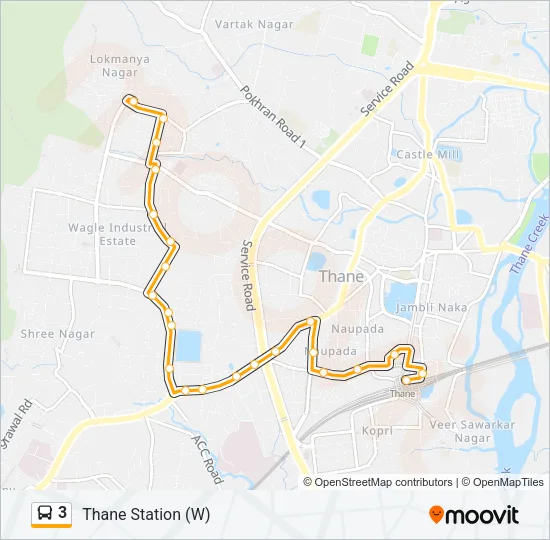 3 Bus Line Map