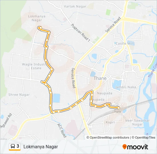 3 Bus Line Map