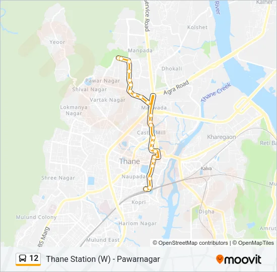 12 Bus Line Map