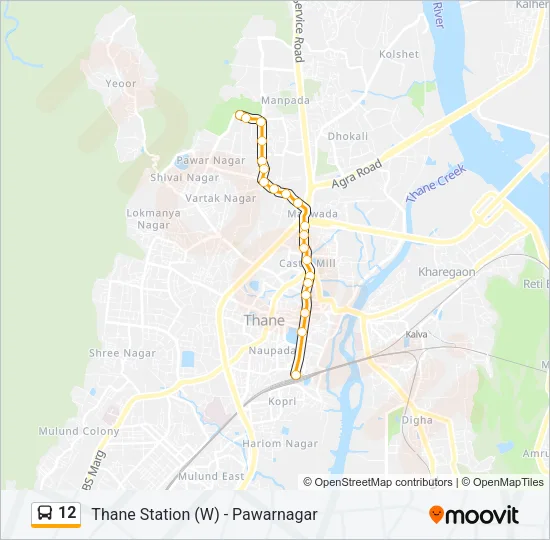 12 Bus Line Map