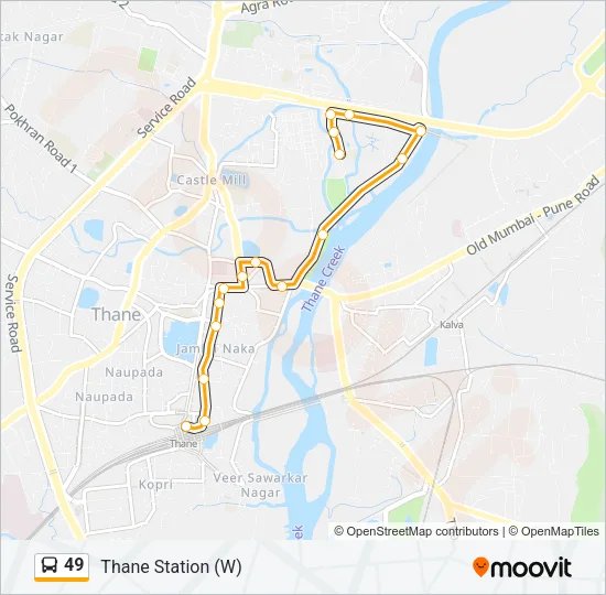 49 Bus Line Map