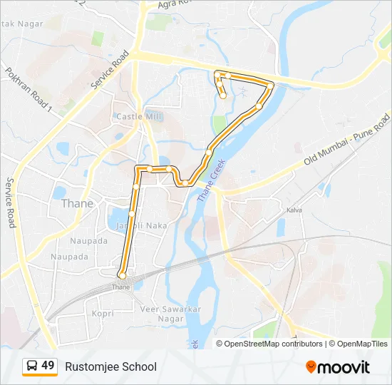 49 Bus Line Map