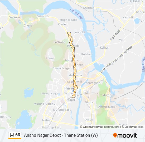 63 Bus Line Map