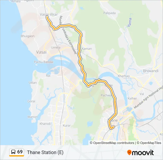 69 Bus Line Map