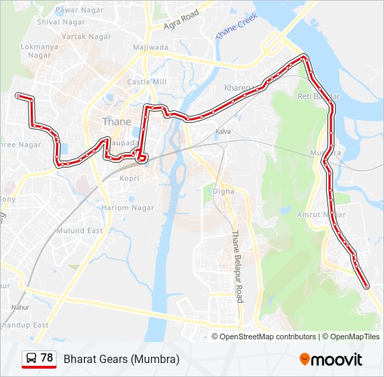 78 bus Line Map