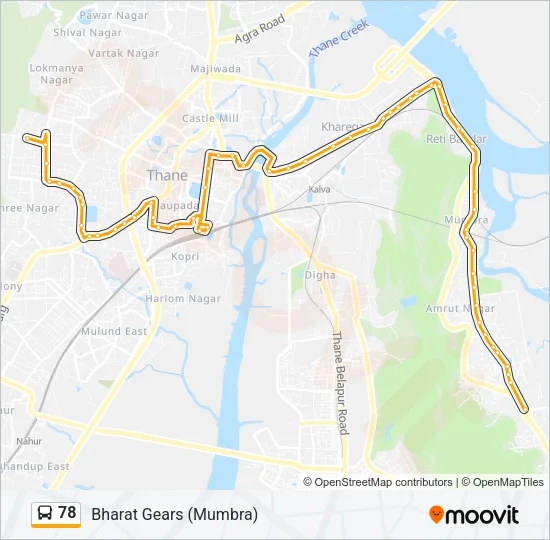 78 Bus Line Map
