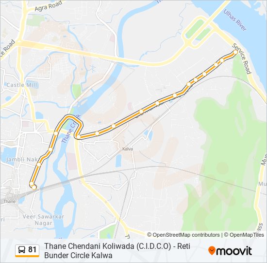 81 bus Line Map