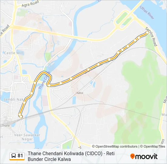 81 Bus Line Map