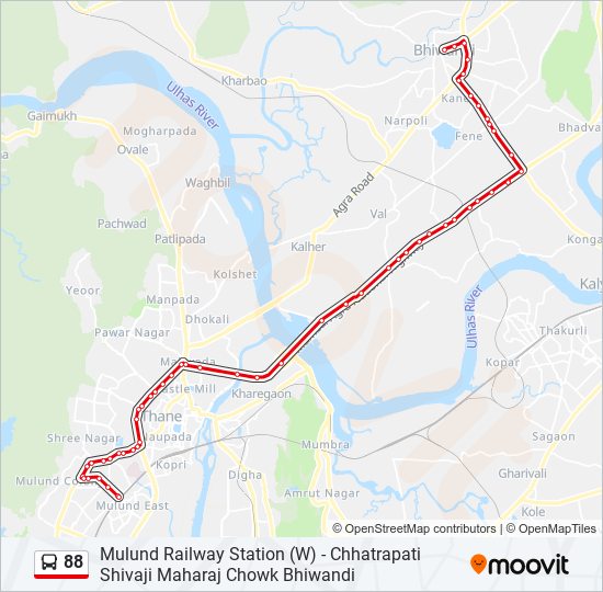 88 bus Line Map