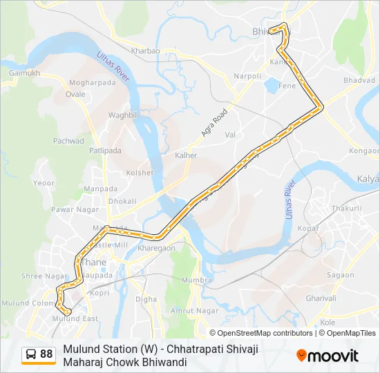 88 Bus Line Map