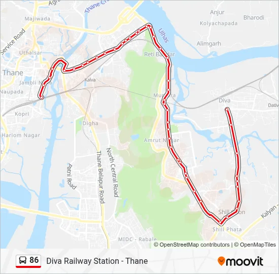 Upcoming Map 86 Route: Schedules, Stops & Maps - Diva Railway Station (Updated)